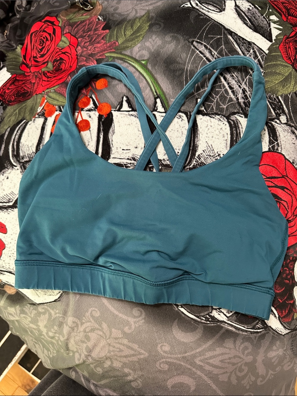lululemon athletica Teal Crisscross Sports Bra